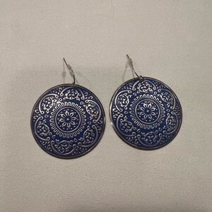 Blue Statement Earrings